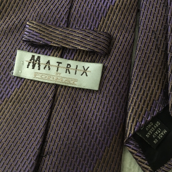 Matrix by Format Purple/Orange Iridescent Silk Tie - Picture 2 of 2